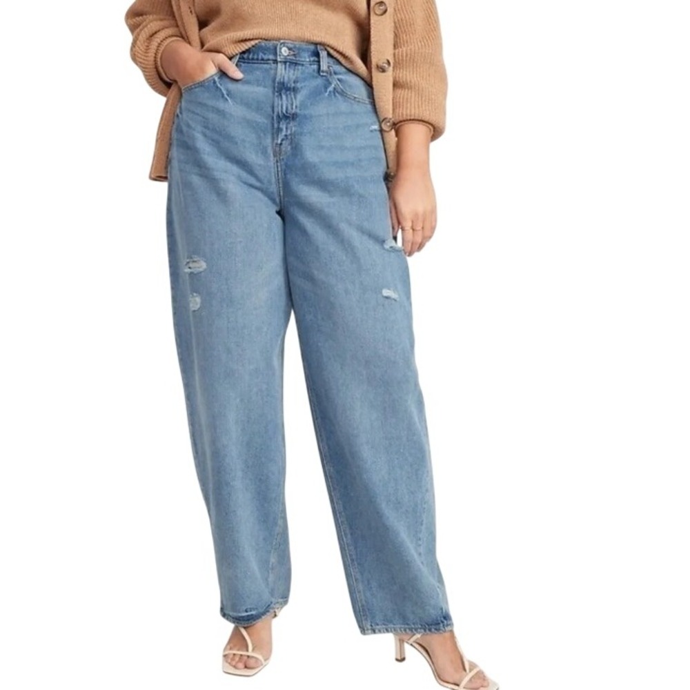 Old‎ Navy Womens 4 Extra High Rise Loose Taper Darla Balloon Jeans
